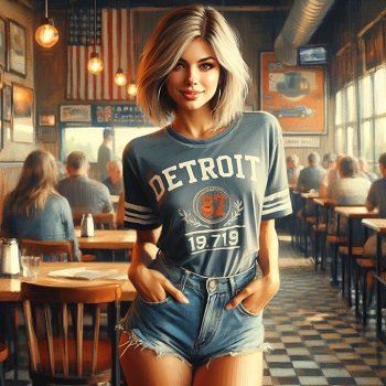 Detroit Restaurant T-Shirt And Denim Art Collection